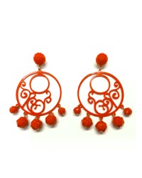 Spanish Earrings <b>Colour - Orange, Size - L</b>