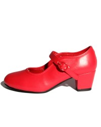Flamenco Shoes for Girls <b>Colour - Red, Size - 18</b>