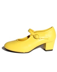 Flamenco Shoes for Girls <b>Colour - Yellow, Size - 18</b>