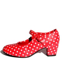 Flamenco shoes with polka dots for girls