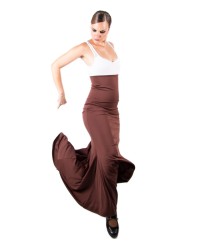 Flamenco Skirt High Waist, Model Sacromonte <b>Colour - Brown, Size - XS</b>