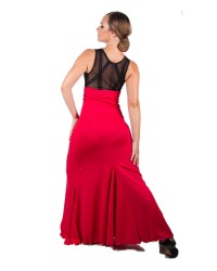 Flamenco Skirt High Waist, Model Sacromonte <b>Colour - Burgundy, Size - S</b>