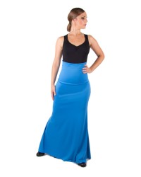 Flamenco Skirt High Waist, Model Sacromonte <b>Colour - Blue, Size - XL</b>