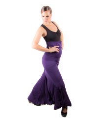 Flamenco Skirt High Waist, Model Sacromonte <b>Colour - Purple, Size - XL</b>