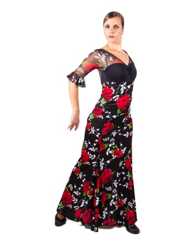 Faldas de flamenco baratas modelo estrella en fucsia - El Rocio