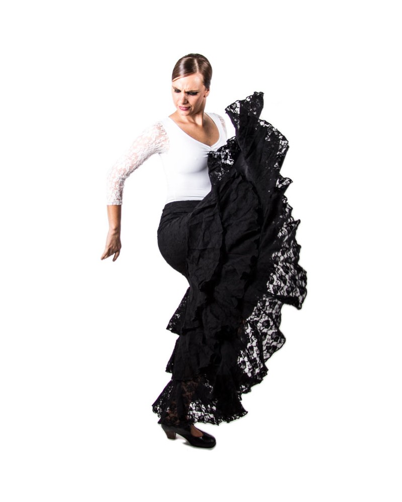 Lace Flamenco Skirt For Dance