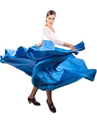 Flamenco Skirt High Waist, Model 8 Godet <b>Colour - Blue, Size - XL</b>