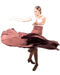 Flamenco Skirt High Waist, Model 8 Godet <b>Colour - Brown, Size - L</b>