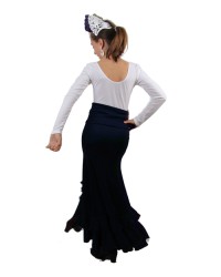 Girls Flamenco Dance Skirt, Model Salon <b>Colour - Navy Blue, Size - 4</b>
