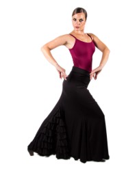 Flamenco Dance Skirt, Model Albaicín <b>Colour - Black/Black, Size - XS</b>